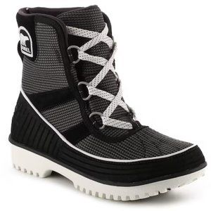 Sorel Tivoli II Go Waterproof  Lace Up Boots Black/Sea Salt